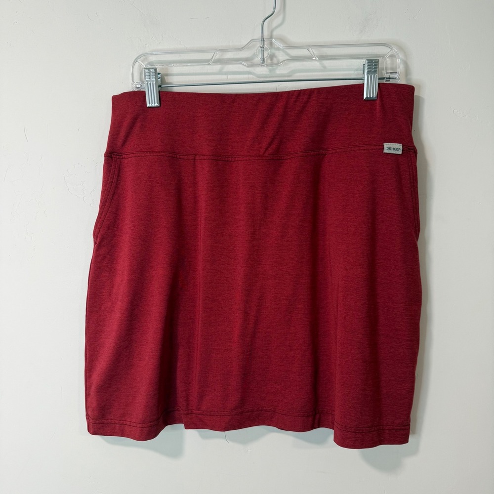 SKHOOP Womens Skort Large Red Excellent Athletic Hiking Golf Pockets Activewear